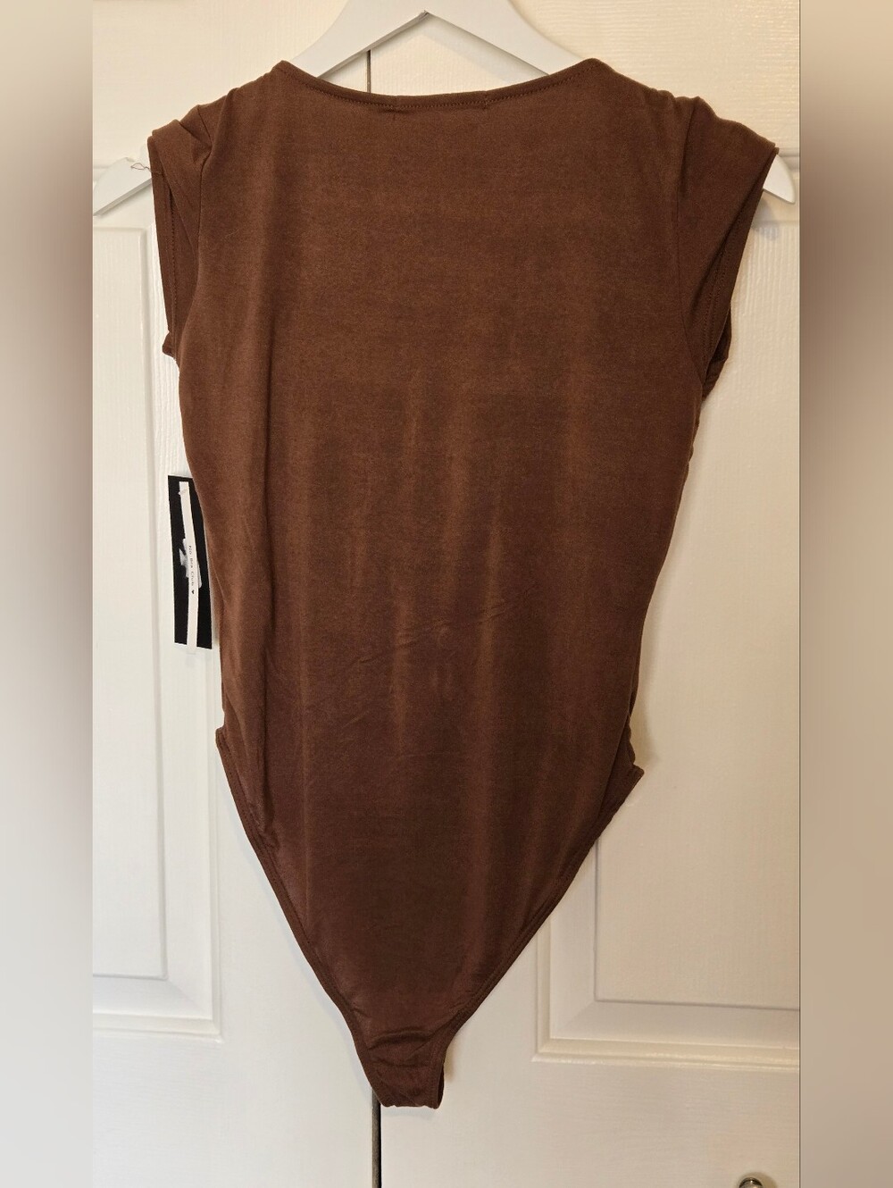 NWT H+H by Heart Hips Brown Cowl Neck Bodysuit Size M Y2K Going Out Top - Picture 5 of 7